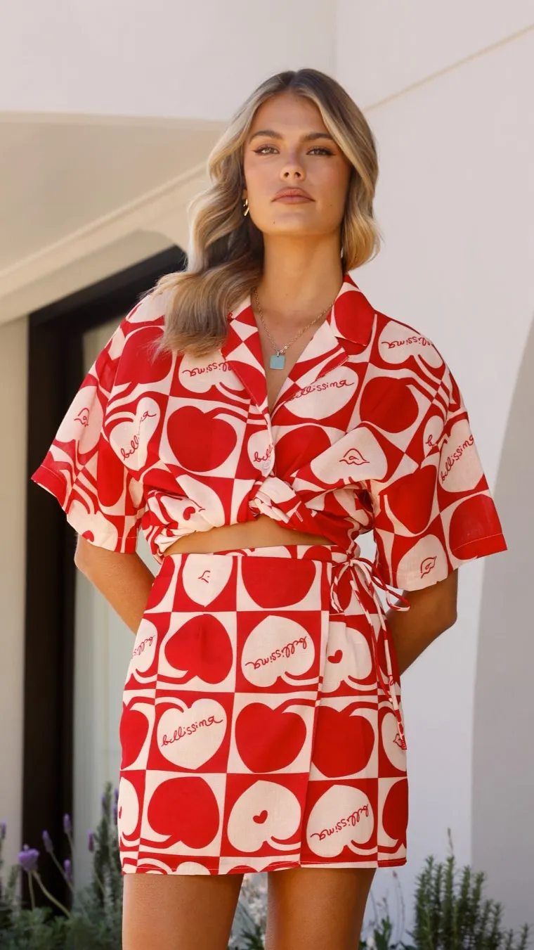 Abilene Button Up Shirt - Red / White sold by Billy J product image thumbnail 4