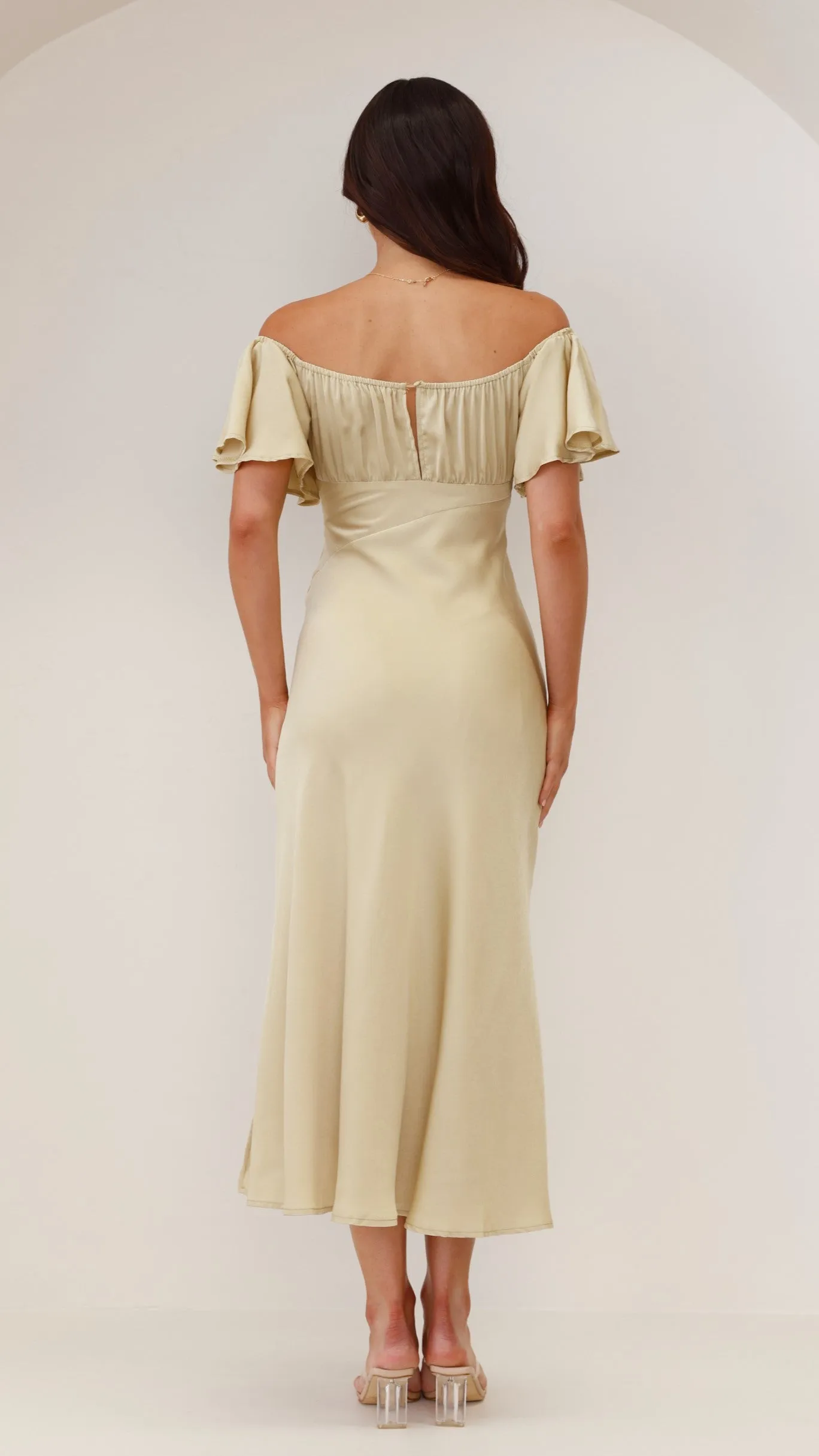 Louisa Midi Dress - Olive sold by Billy J product image thumbnail 2