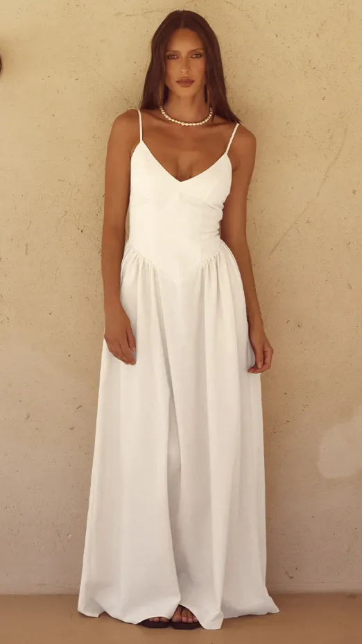 Zephy Maxi Dress - White sold by Billy J