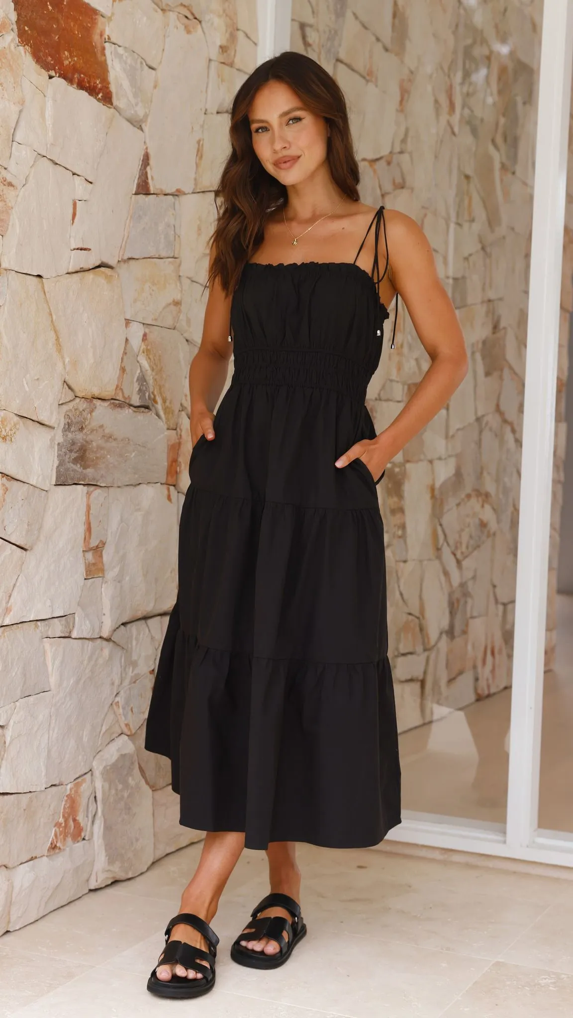 Samaya Midi Dress - Black sold by Billy J