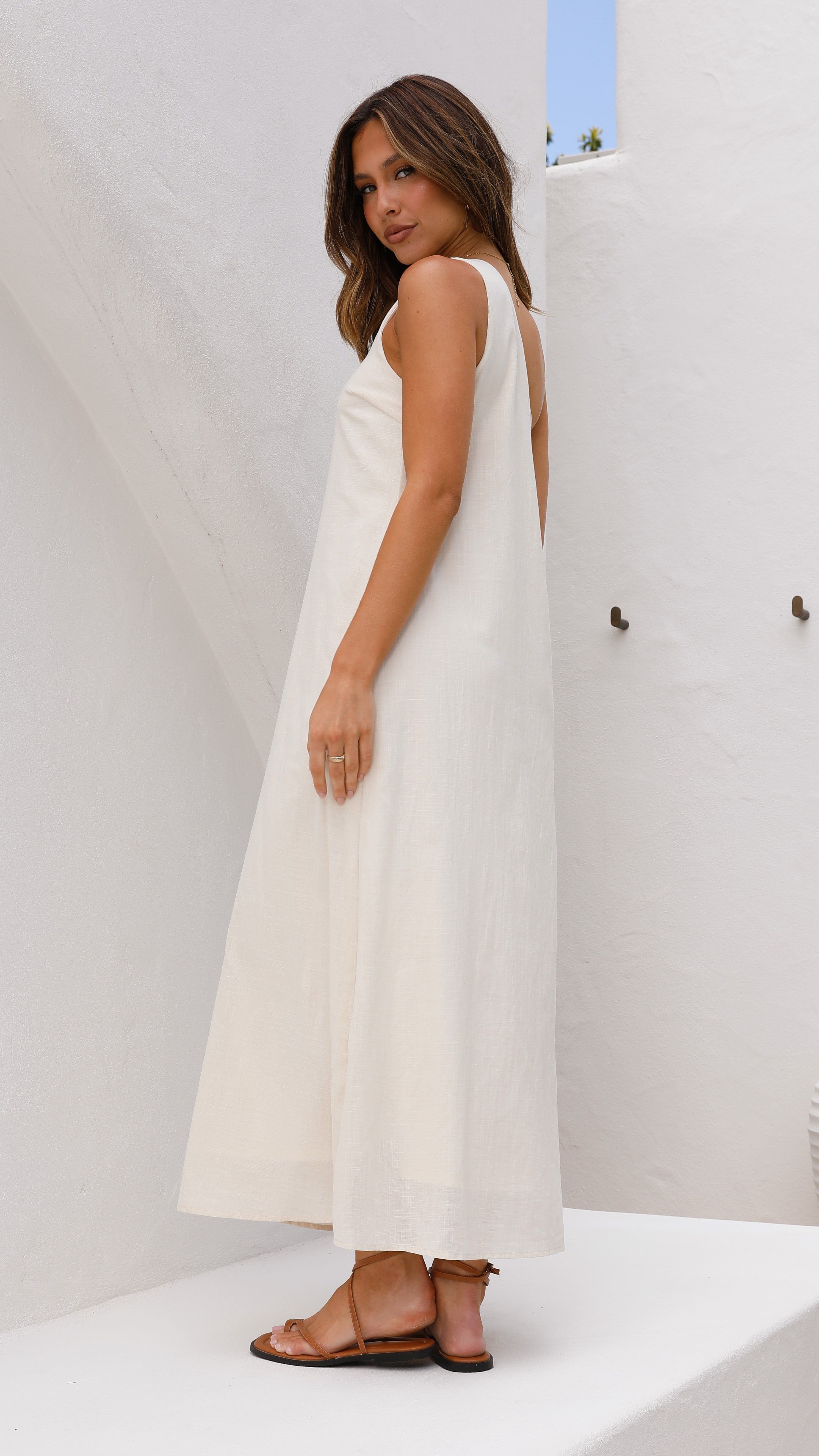 Stormi Maxi Dress - Beige sold by Billy J product image thumbnail 4