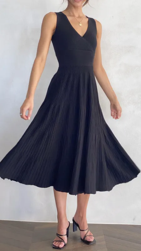 Jayde Knit Dress - Black made by Billy J