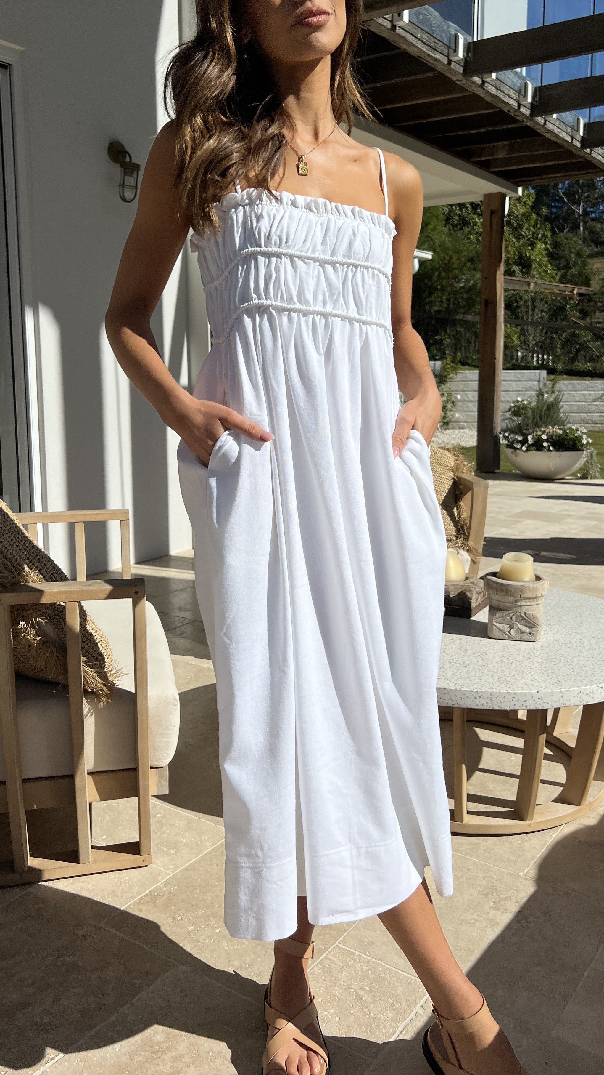 Jessica Midi Dress - White sold by Billy J product image thumbnail 2