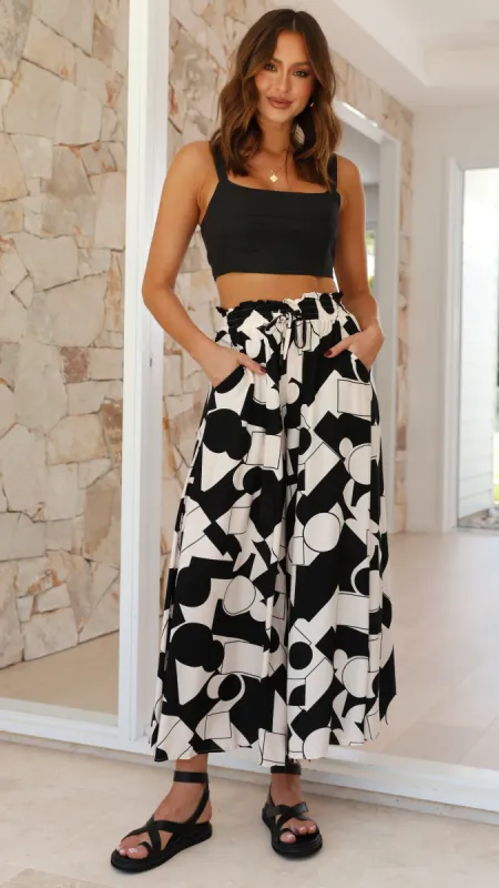Belinda Pants - Black/Beige sold by Billy J