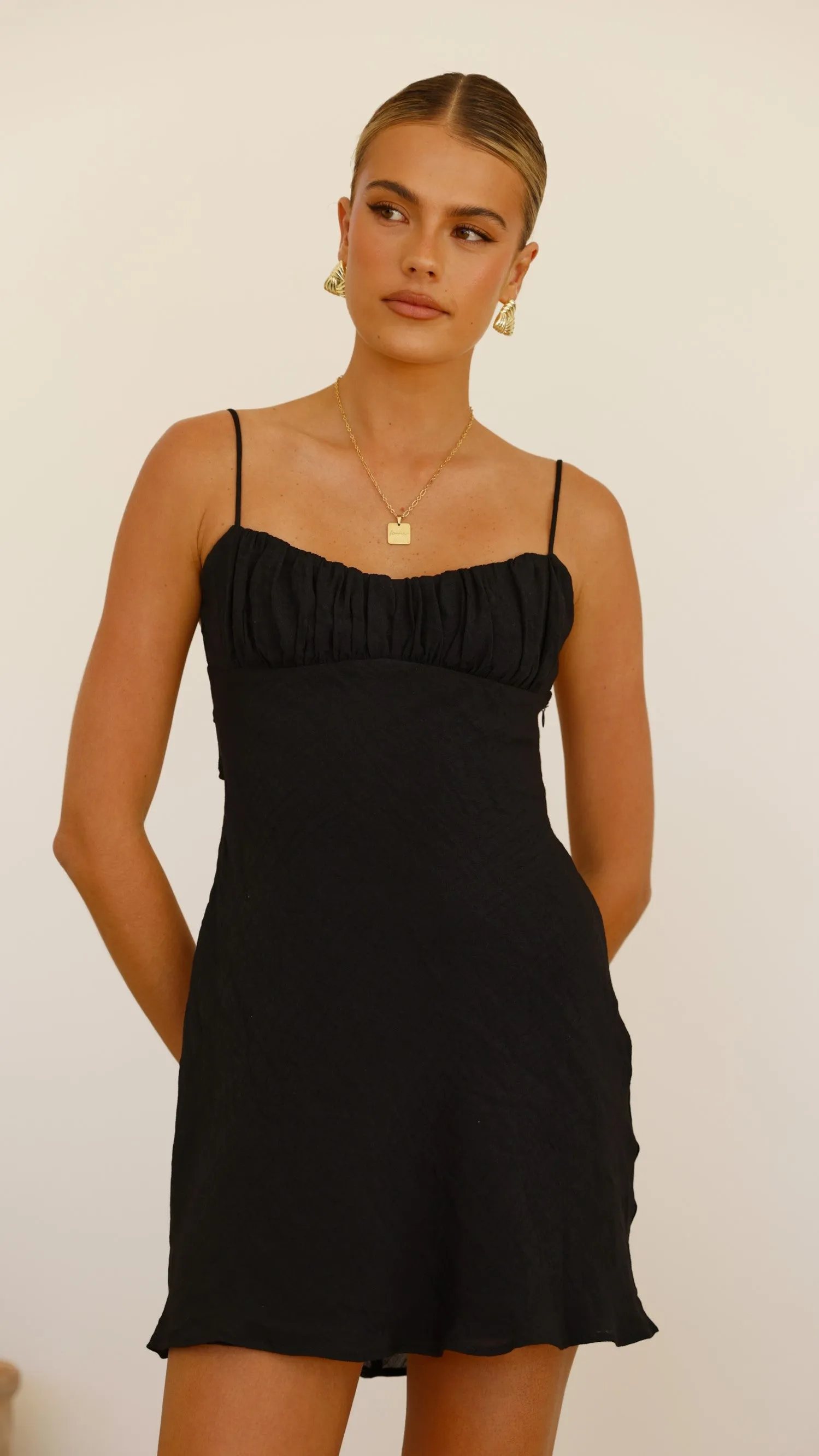 Galina Mini Dress - Black sold by Billy J