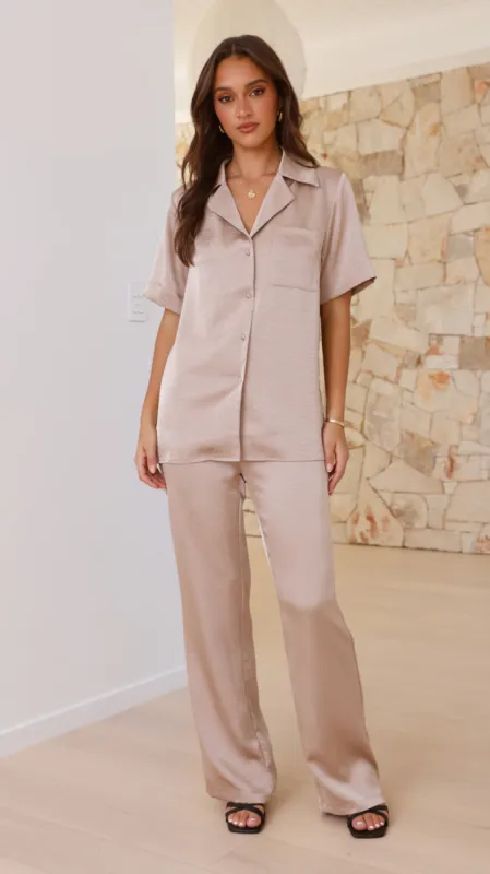 Courtney Pants - Mushroom sold by Billy J