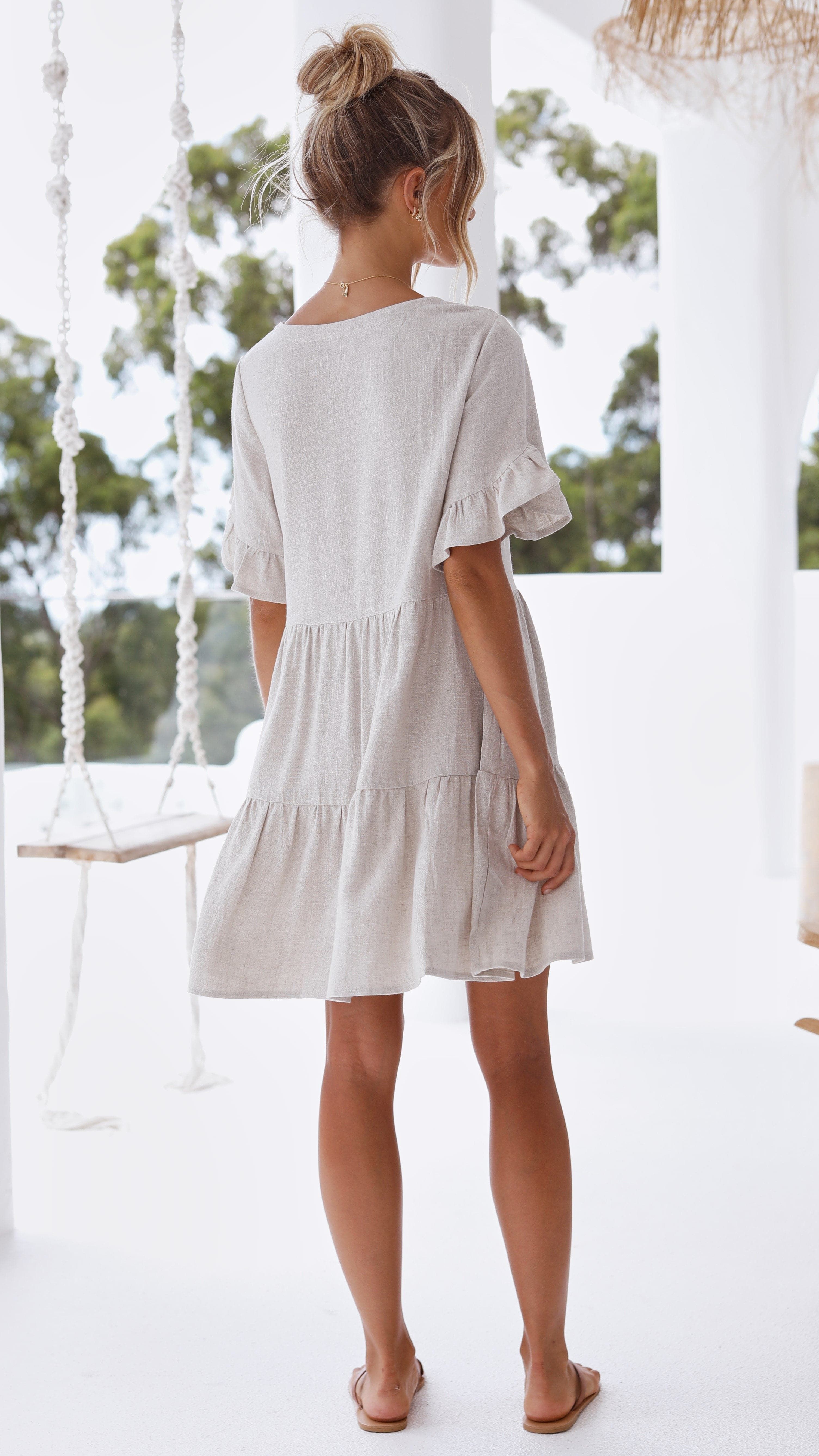 Mariah Mini Dress - Natural sold by Billy J product image thumbnail 3