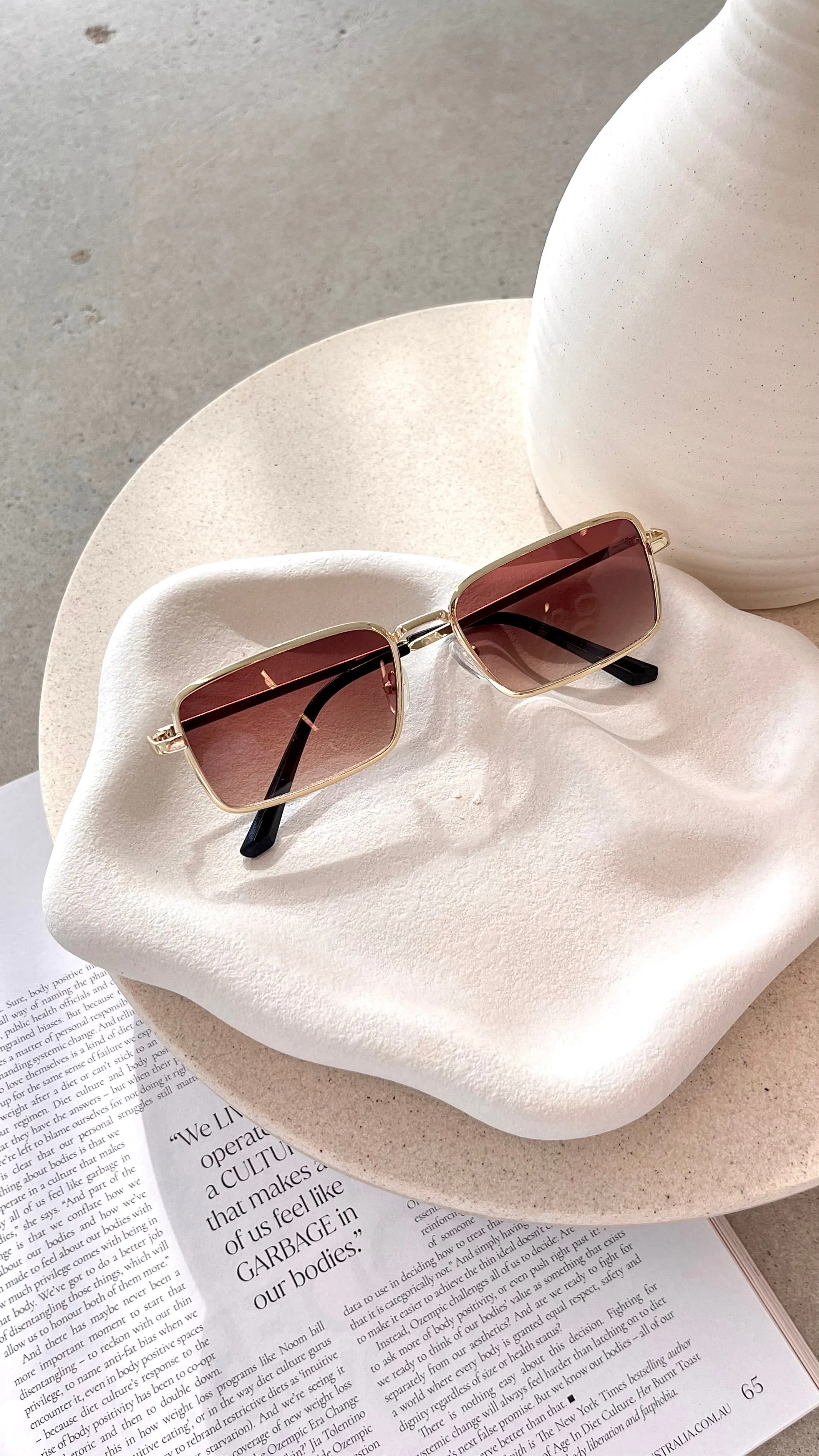 Odonna Sunglasses - Gold / Brown sold by Billy J product image thumbnail 4