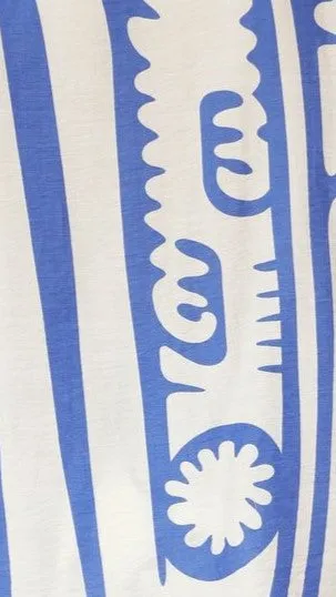 Connie Maxi Dress - White / Blue Tribal sold by Billy J product image thumbnail 4