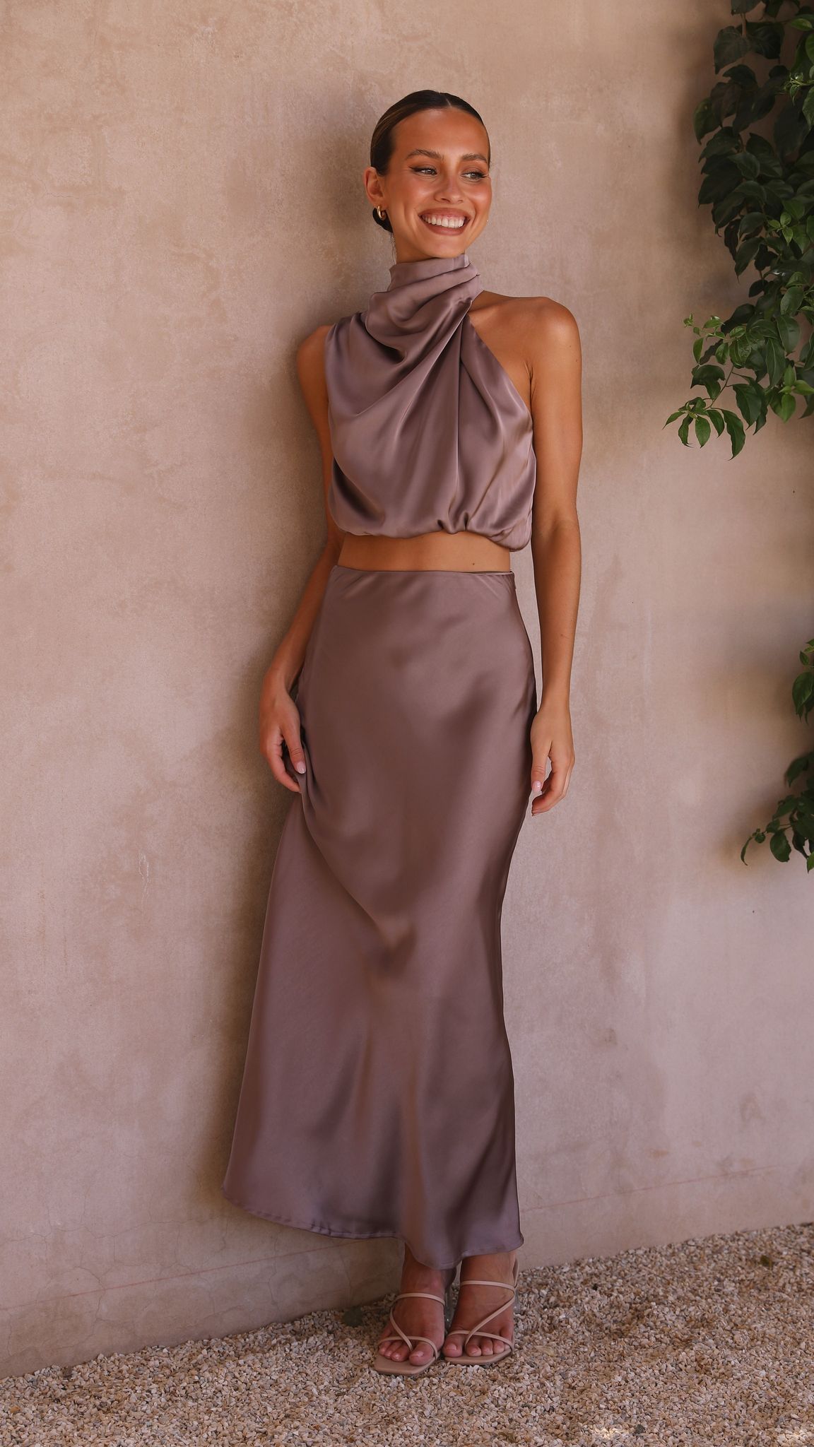 Esther Maxi Skirt - Mushroom sold by Billy J