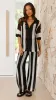 Kadri Button Up Shirt and Pants Set - Black / White sold by Billy J