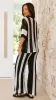 Kadri Button Up Shirt and Pants Set - Black / White sold by Billy J