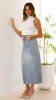 Idalis Maxi Skirt - Mid Blue Denim sold by Billy J
