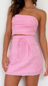 Jailia Mini Skirt - Baby Pink sold by Billy J