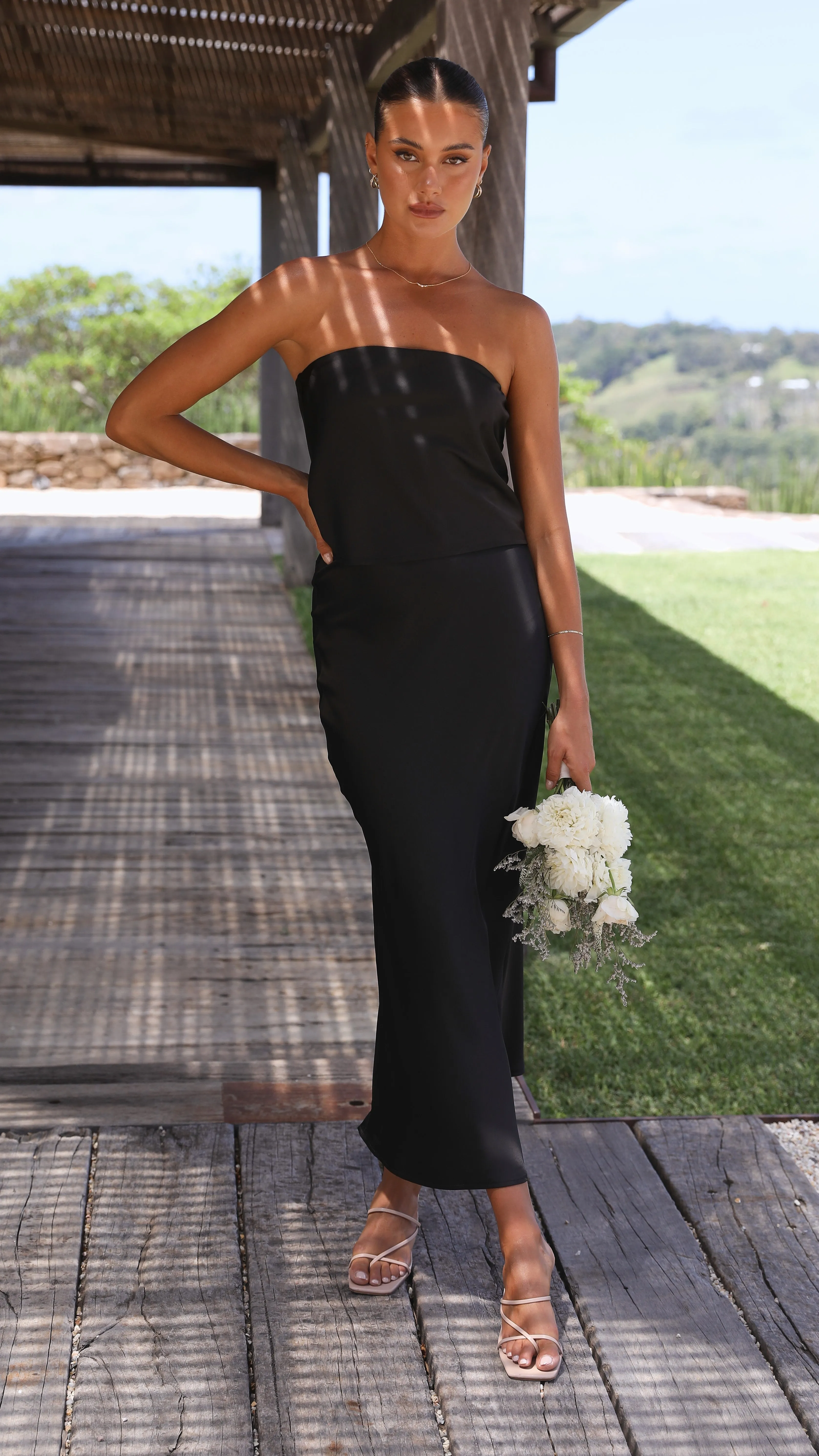 Esther Maxi Skirt - Black sold by Billy J product image thumbnail 5