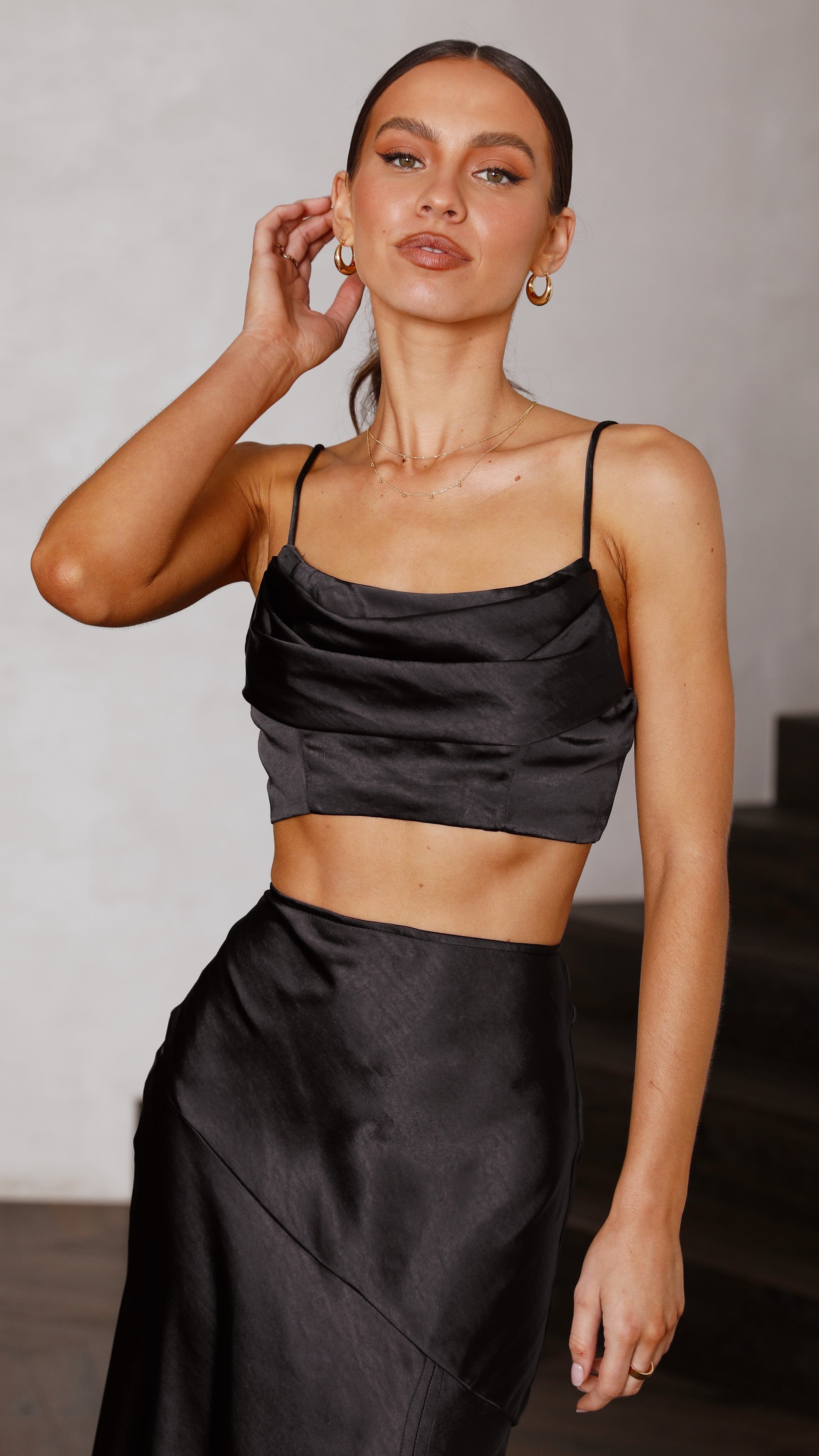 Celina Top and Skirt Set - Black sold by Billy J product image thumbnail 5
