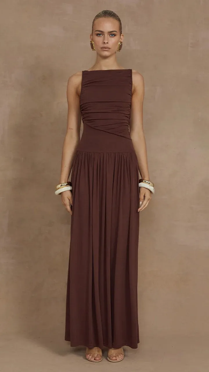 Nalla Maxi Dress - Brown sold by Billy J