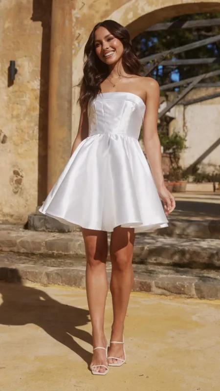 Valentina Mini Dress - White sold by Billy J