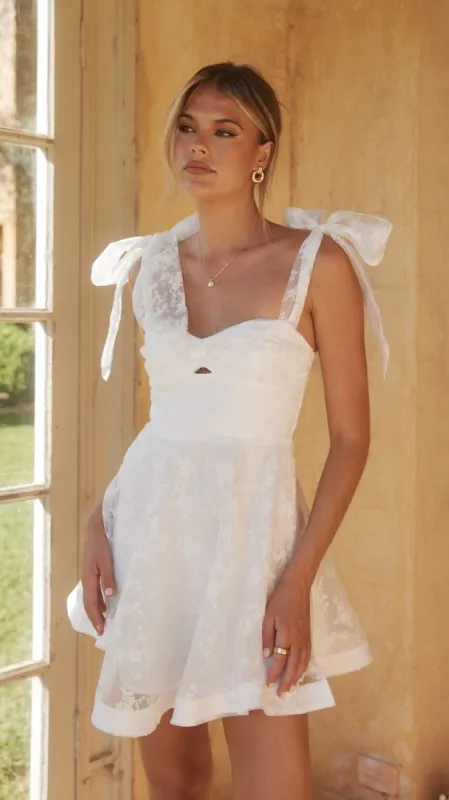 Karis Mini Dress - White sold by Billy J