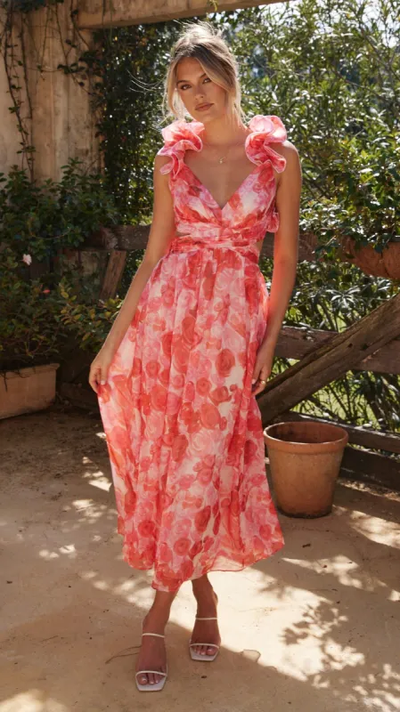 Cadell Maxi Dress - Pink Floral sold by Billy J