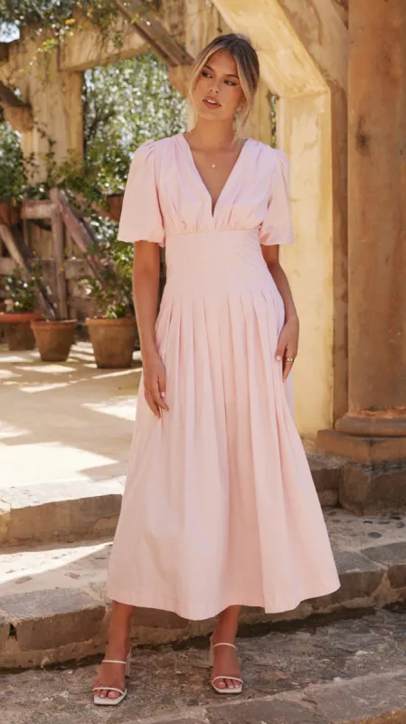 Laura Midi Dress - Pink sold by Billy J