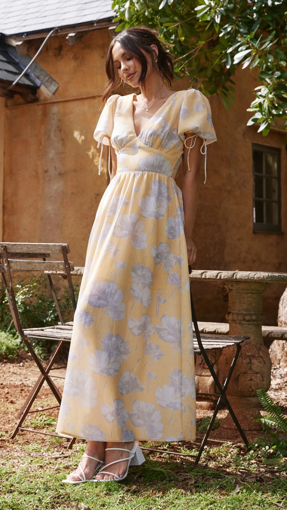 Sarai Maxi Dress - Yellow Floral sold by Billy J product image thumbnail 4