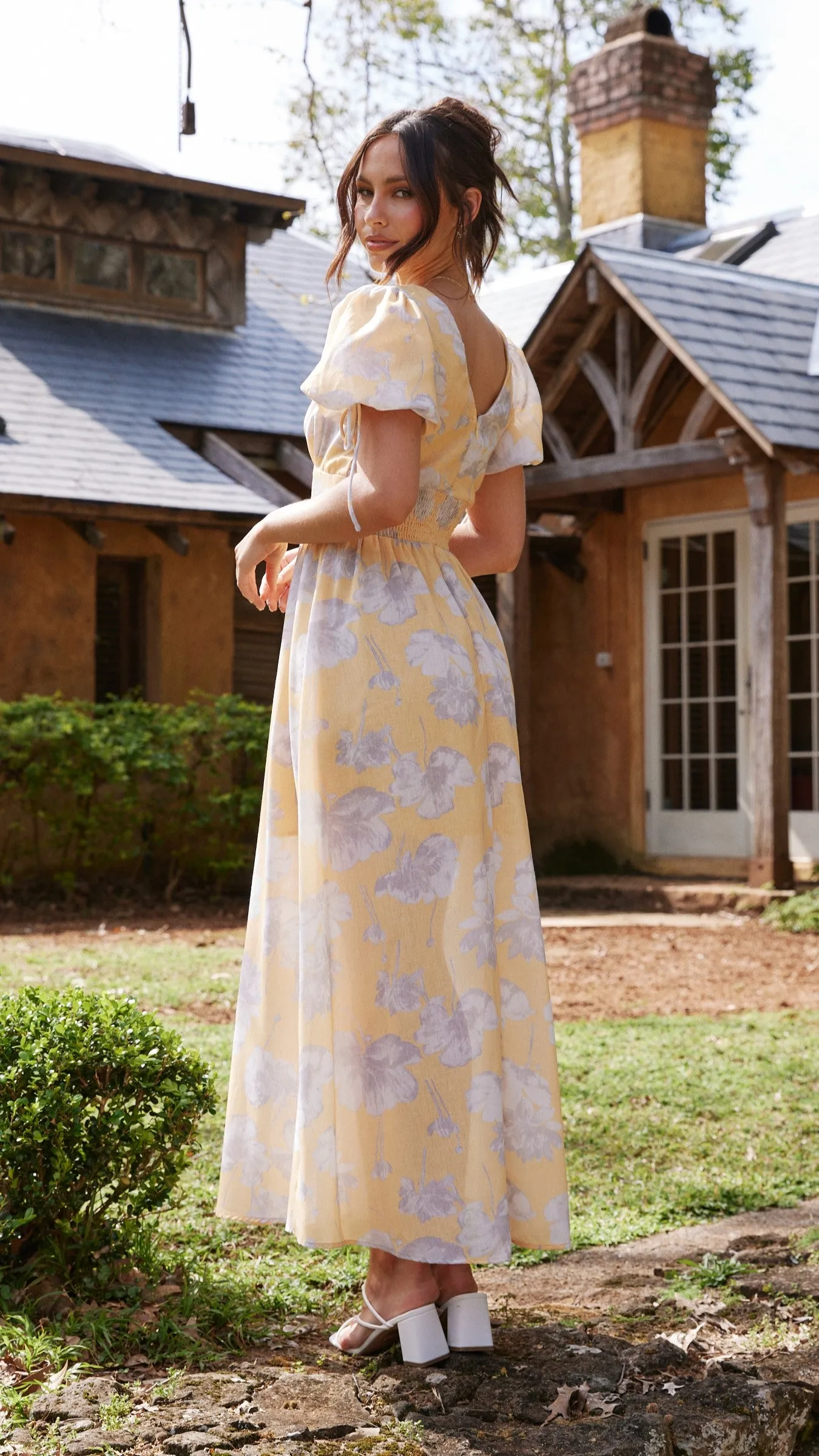 Sarai Maxi Dress - Yellow Floral sold by Billy J product image thumbnail 3