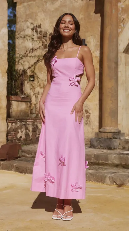 Aviana Midi Dress - Pink sold by Billy J