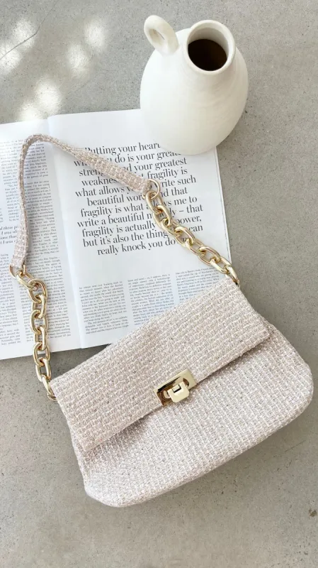 Fion Boucle Chain Strap Handbag - Camel sold by Billy J