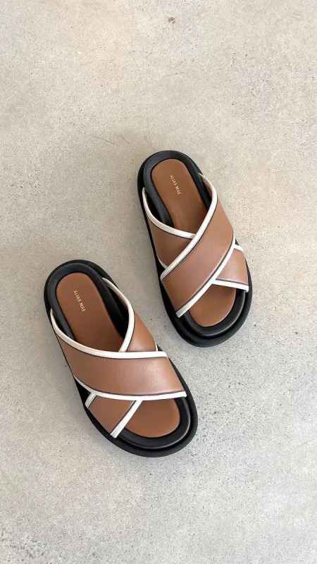 Anissa Slide - Pecan Leather sold by Billy J
