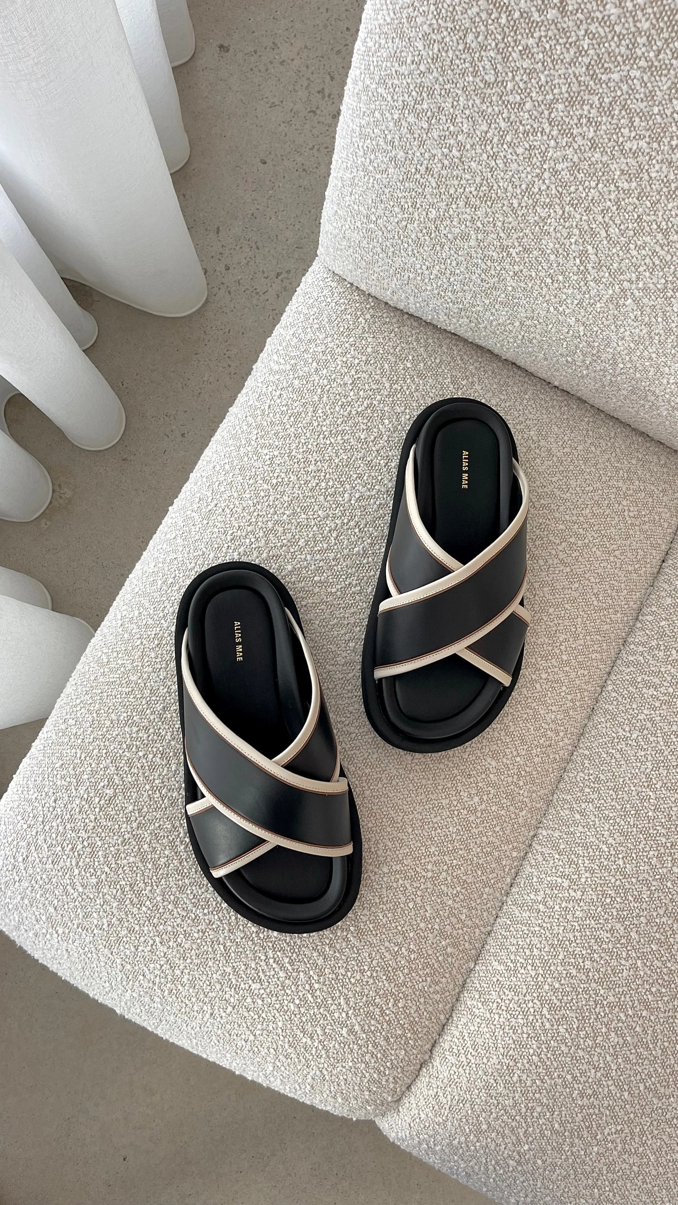Anissa Slide - Black Leather sold by Billy J product image thumbnail 2