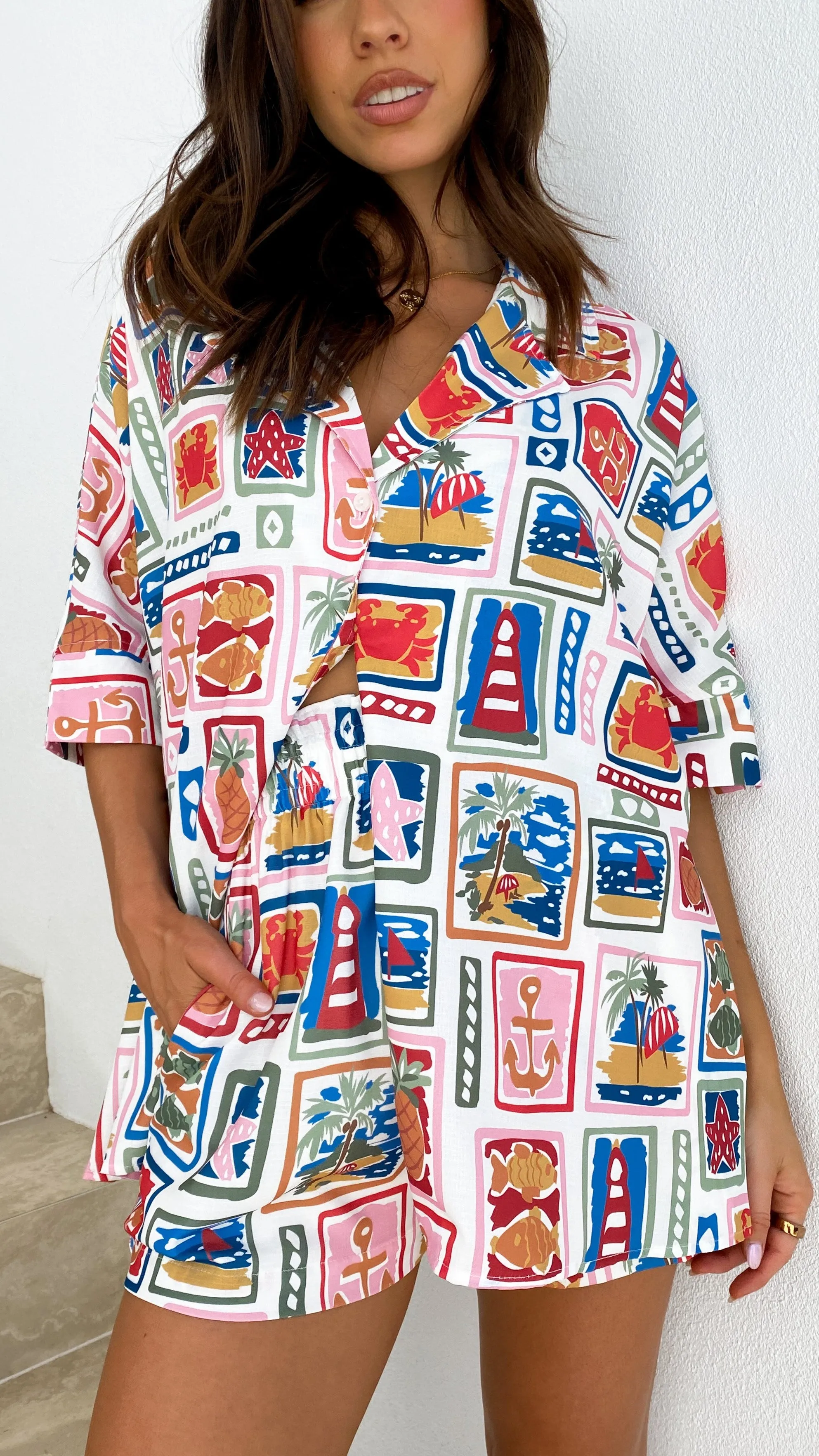 Brittany Button Up Shirt - Postcards from Paradise sold by Billy J