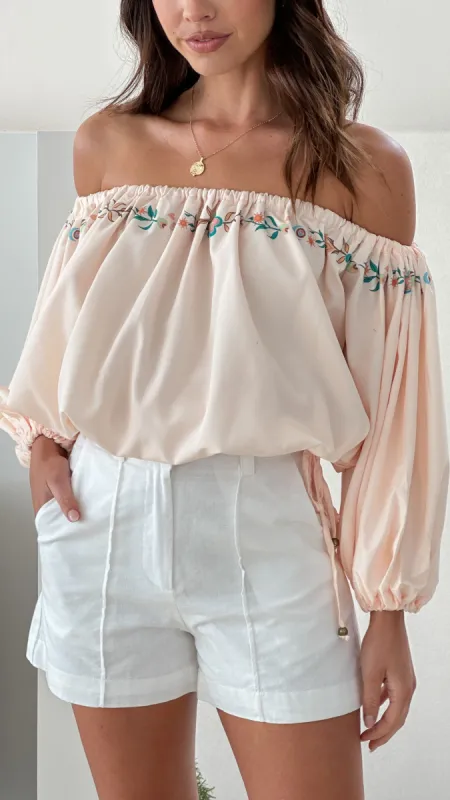 Lucia Top - Peach sold by Billy J