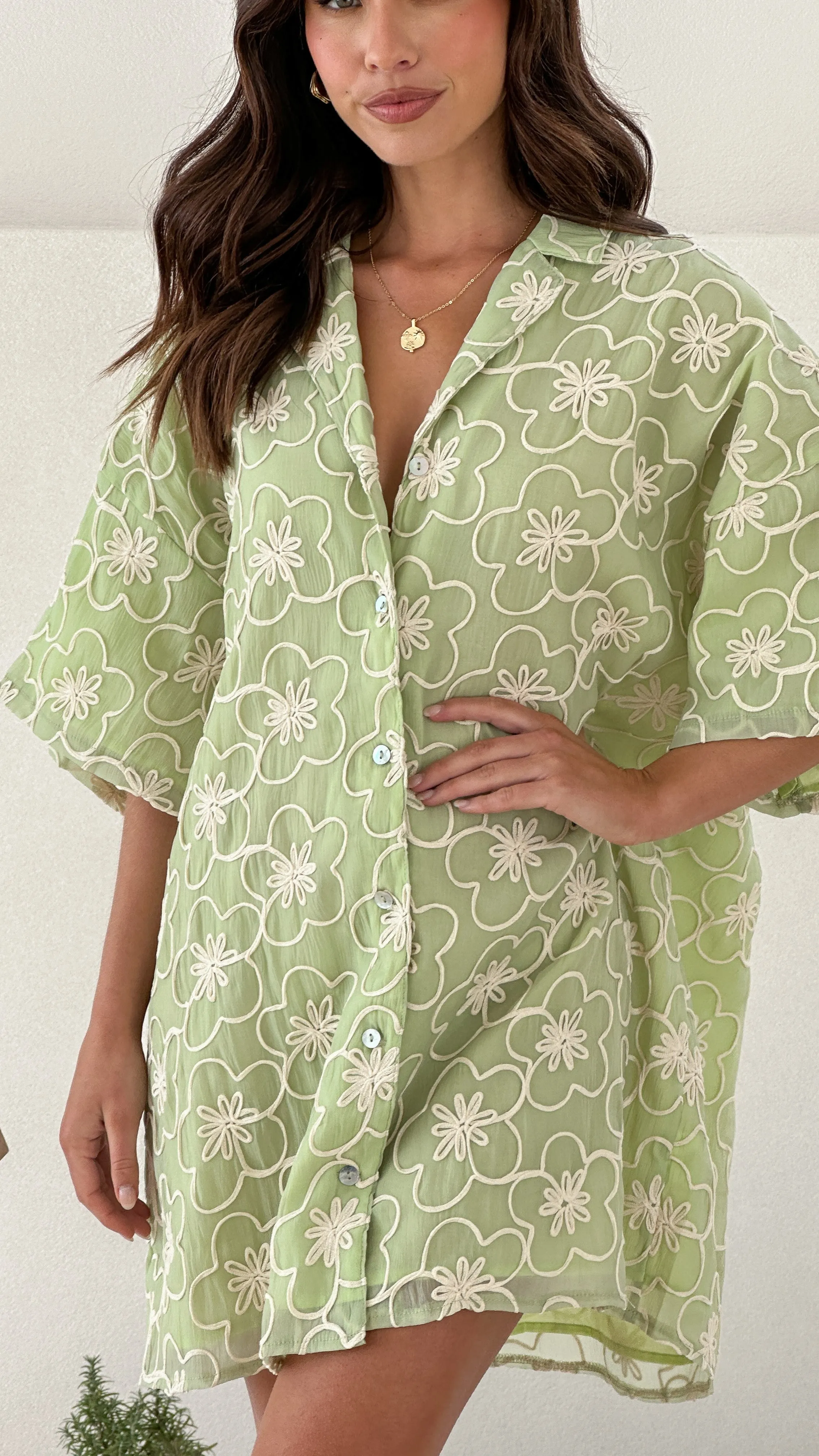 Jafari Mini Dress - Sage sold by Billy J