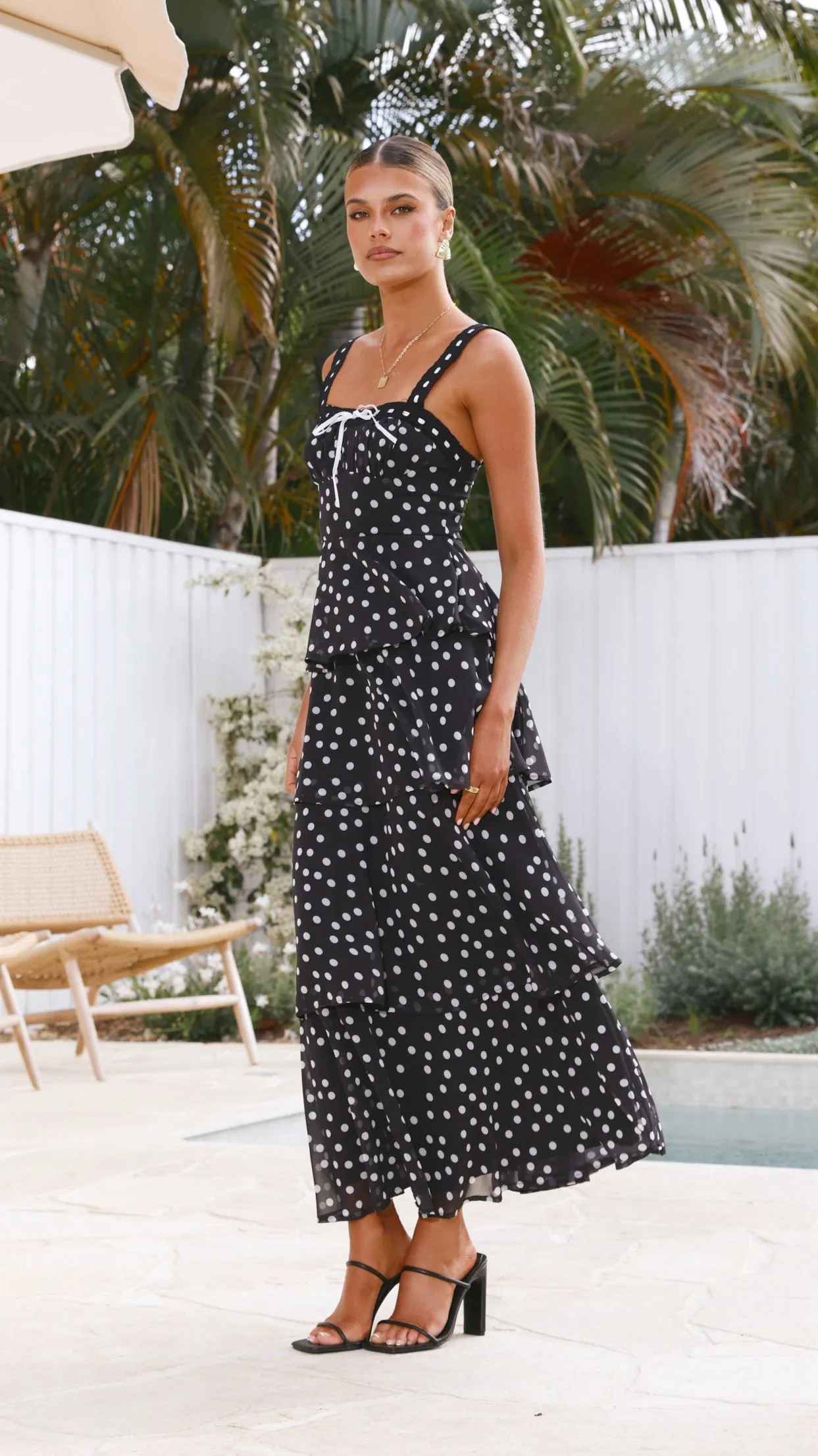 Maura Maxi Dress - Black/White sold by Billy J product image thumbnail 5