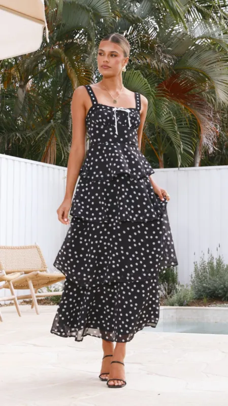 Maura Maxi Dress - Black/White sold by Billy J