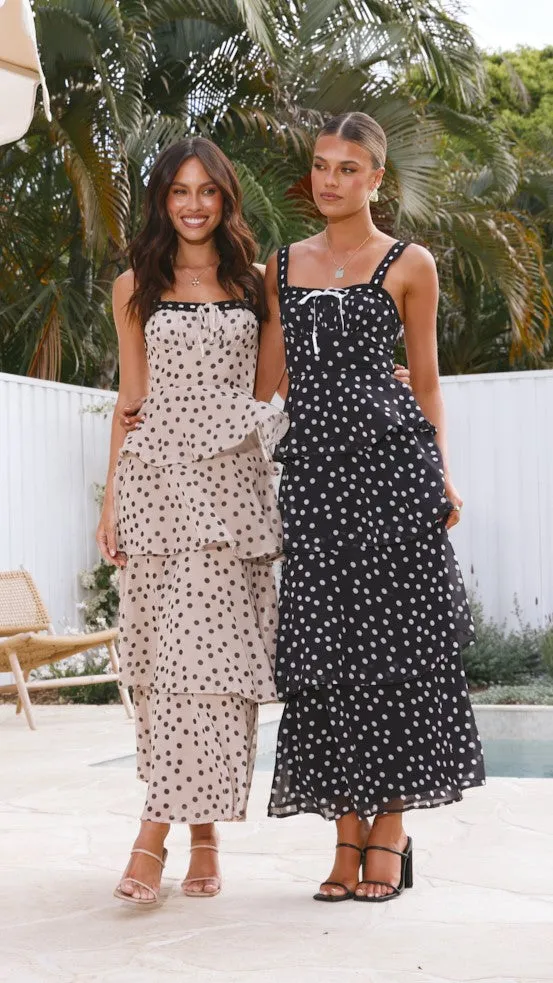 Maura Maxi Dress - Beige/Black sold by Billy J product image thumbnail 3