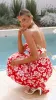 Margie Midi Dress - Red Floral sold by Billy J
