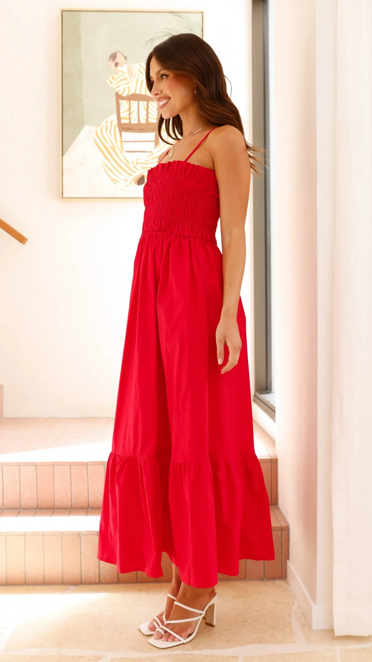 Olivera Maxi Dress - Red sold by Billy J product image thumbnail 3