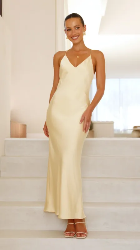 Ember Maxi Dress - Yellow sold by Billy J