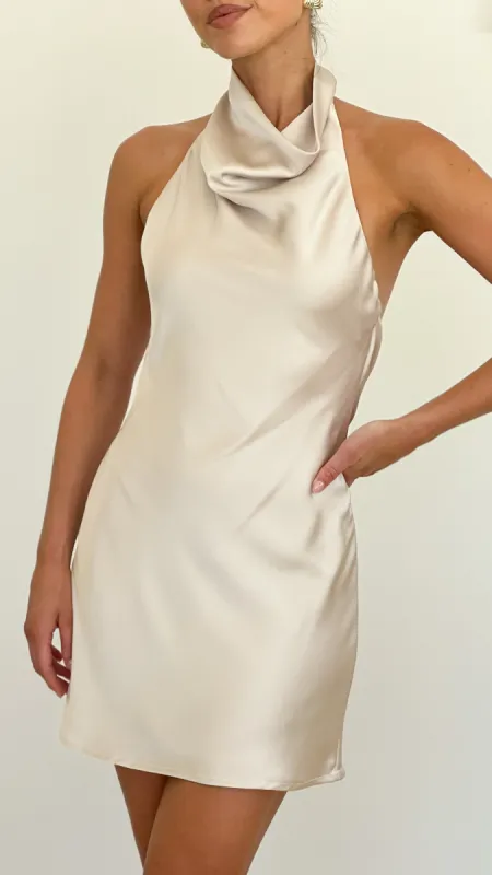 Rina Mini Dress - Champagne sold by Billy J