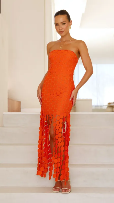 Avianna Mini Dress - Orange sold by Billy J