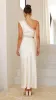 Emily One Shoulder Maxi Dress - Ivory / Blue sold by Billy J