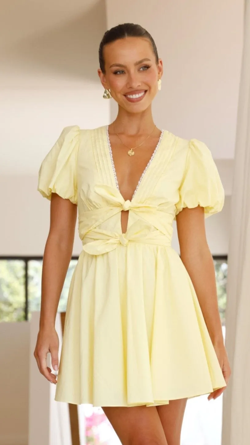 Kaloni Mini Dress - Yellow sold by Billy J