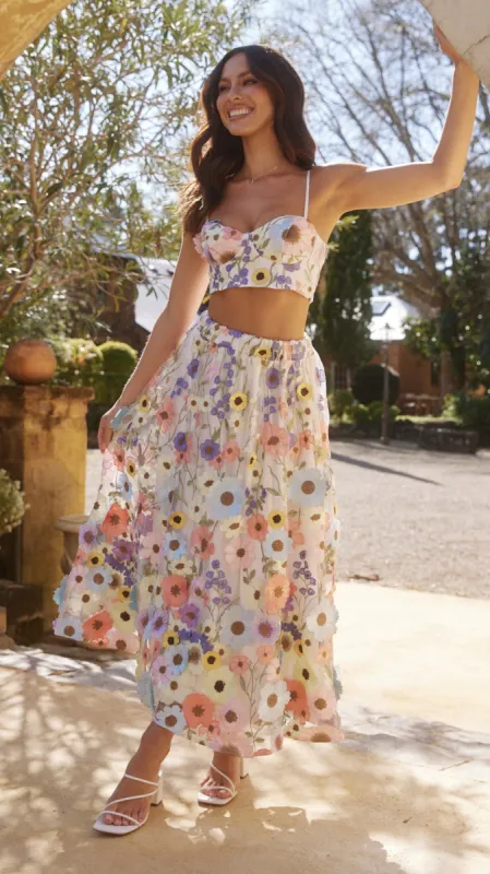 Naja Maxi Skirt - Multi Floral sold by Billy J