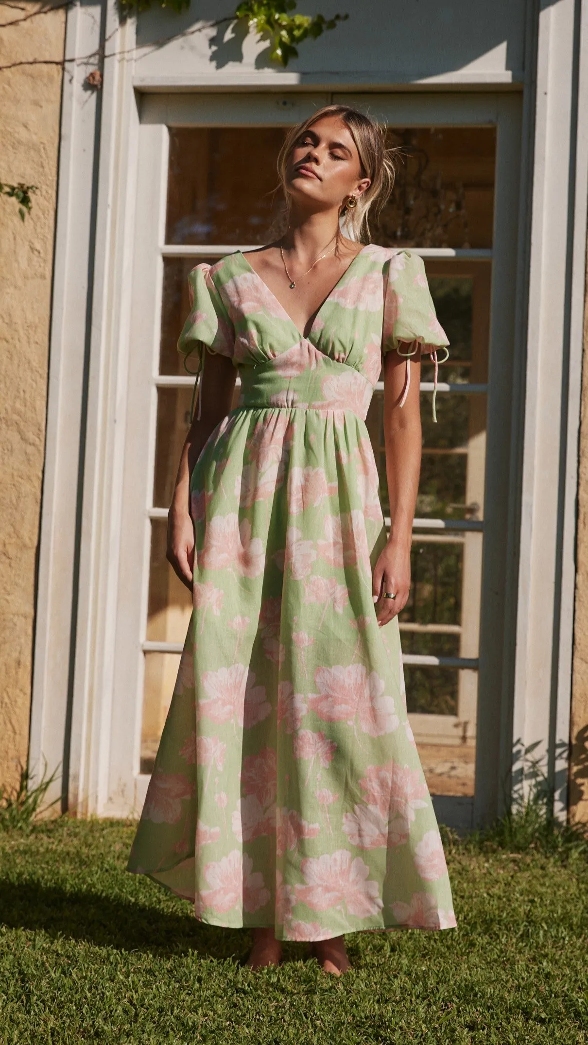 Sarai Maxi Dress - Green Floral sold by Billy J product image thumbnail 3