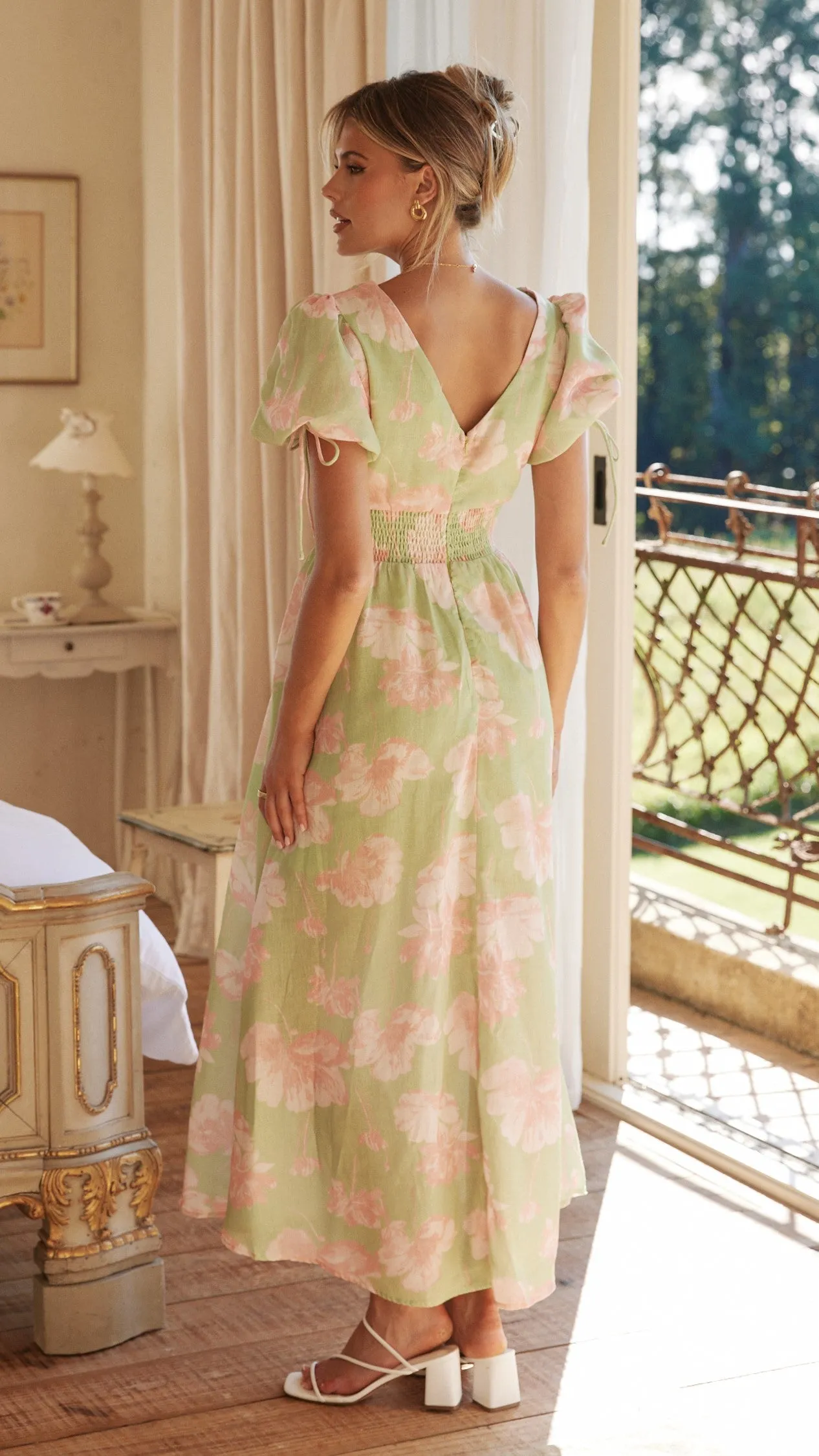 Sarai Maxi Dress - Green Floral sold by Billy J product image thumbnail 2