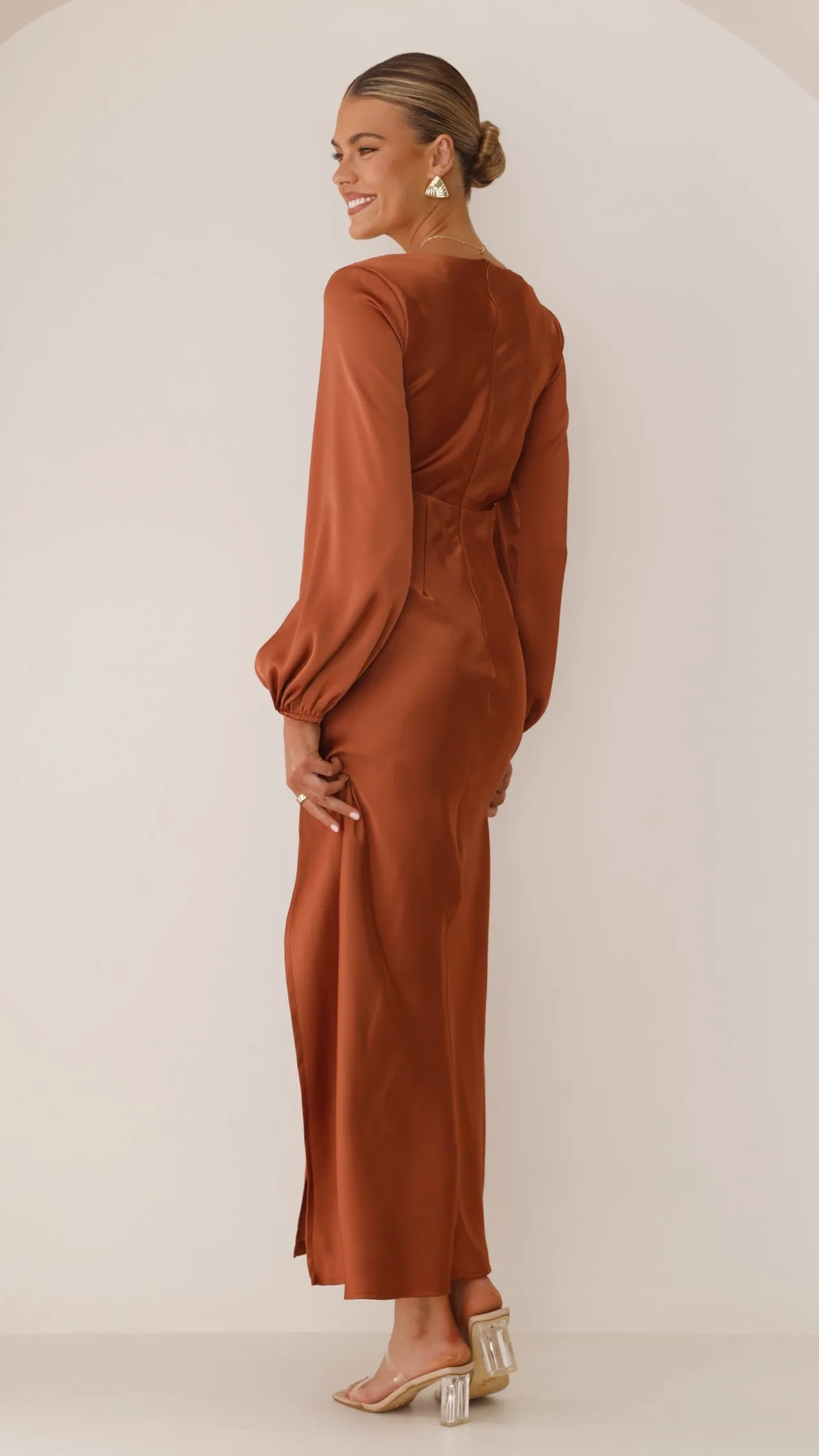 Brigitte Maxi Dress - Copper sold by Billy J product image thumbnail 2