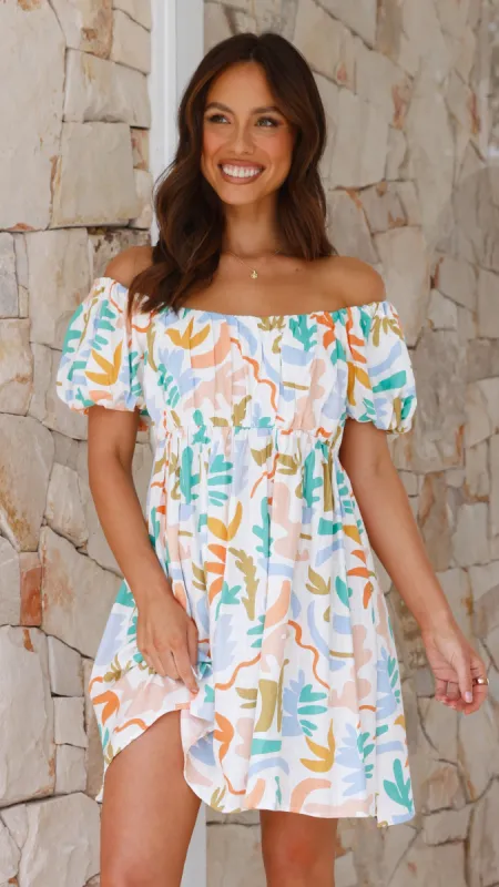 Caesarea Mini Dress - Tierra Print sold by Billy J