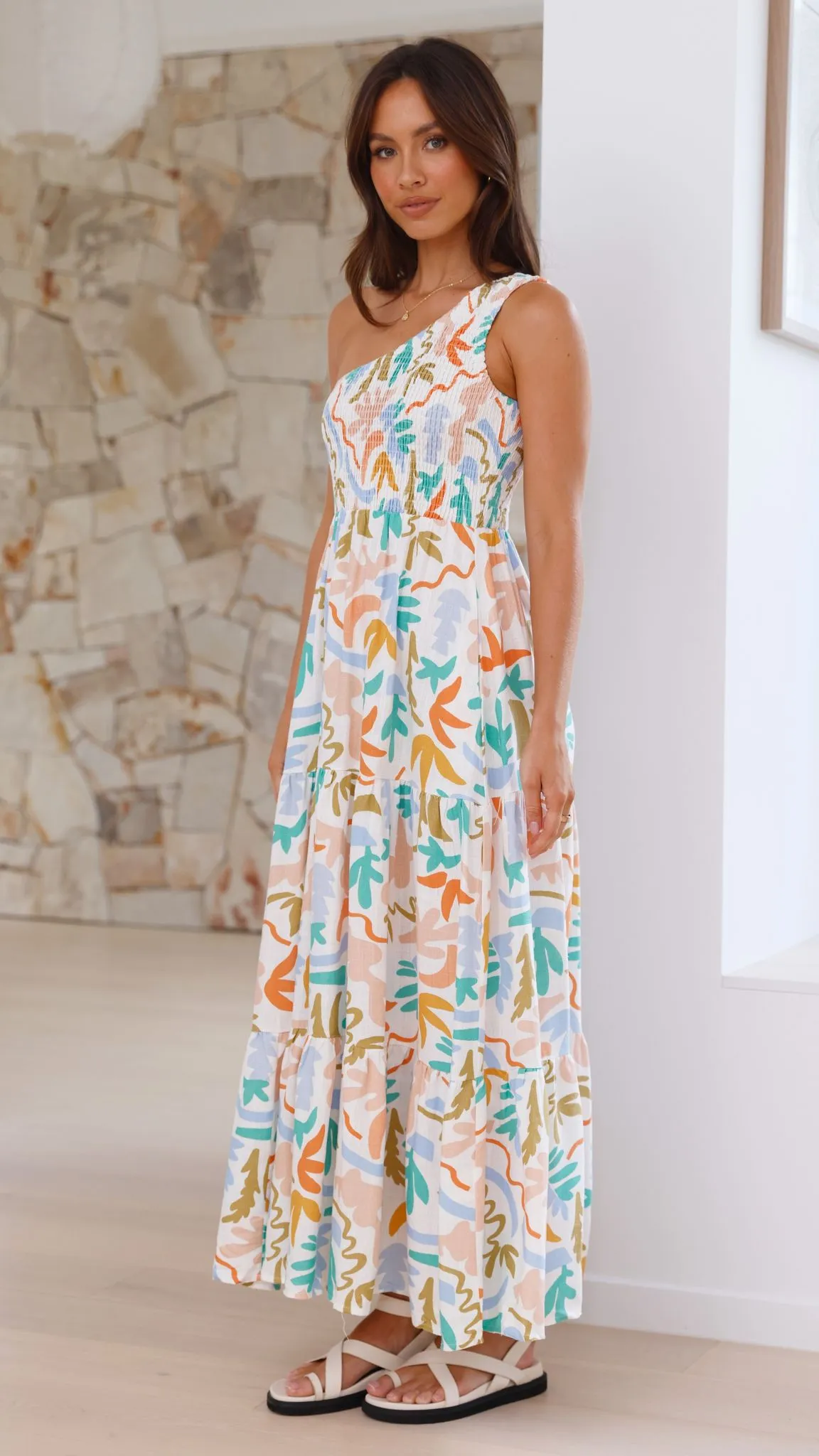 Jaci Midi Dress - Tierra Print sold by Billy J product image thumbnail 3